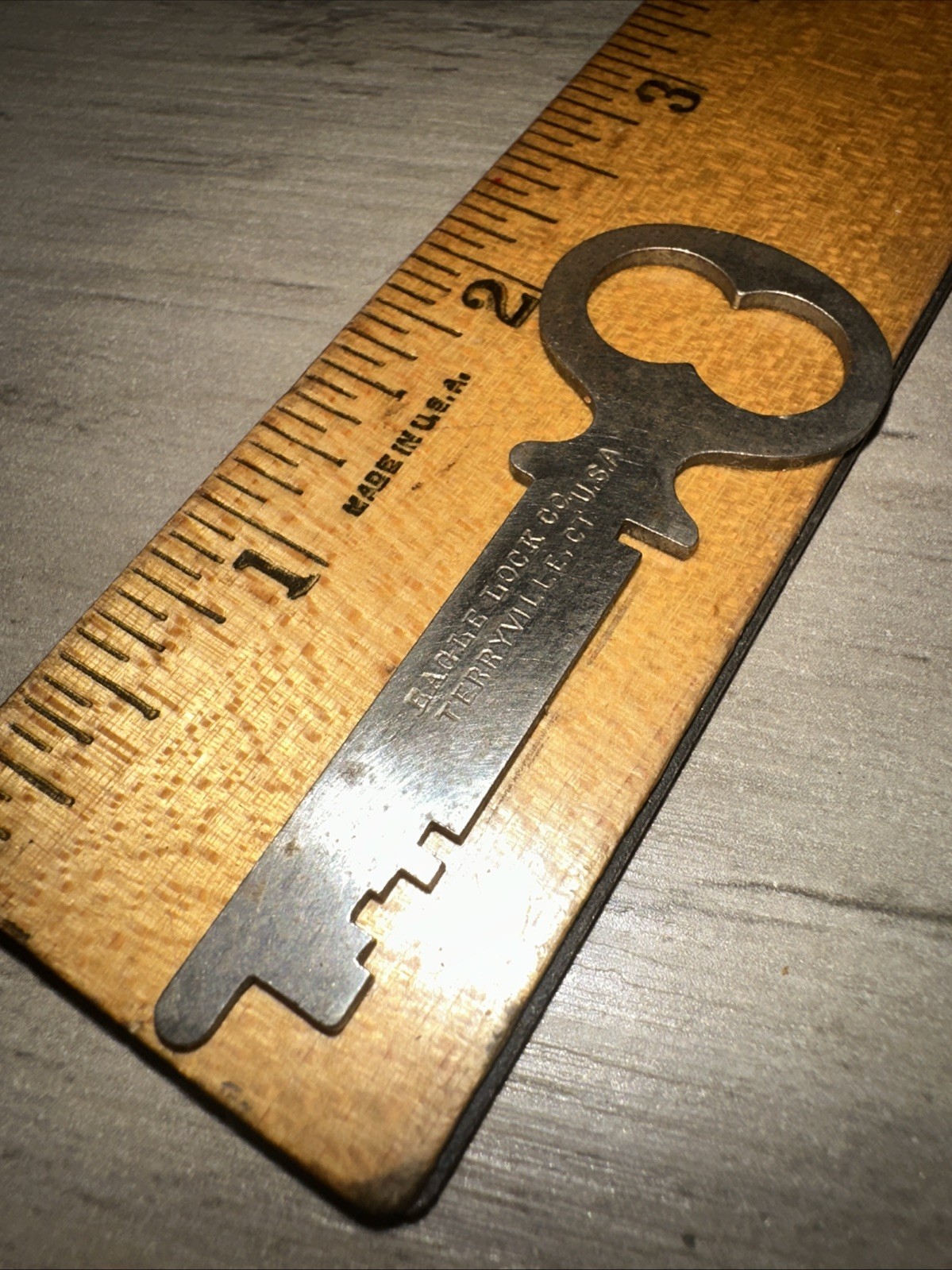 Antique Eagle Lock Co. Flat Skeleton Key #2 LJ