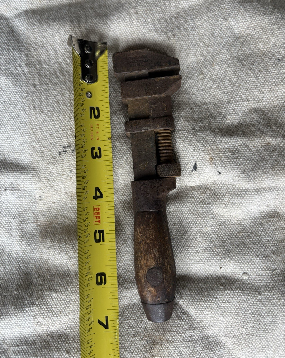 Billings Vintage Adjustable Wrench Wood Handle “Refined No. 5 Steel”