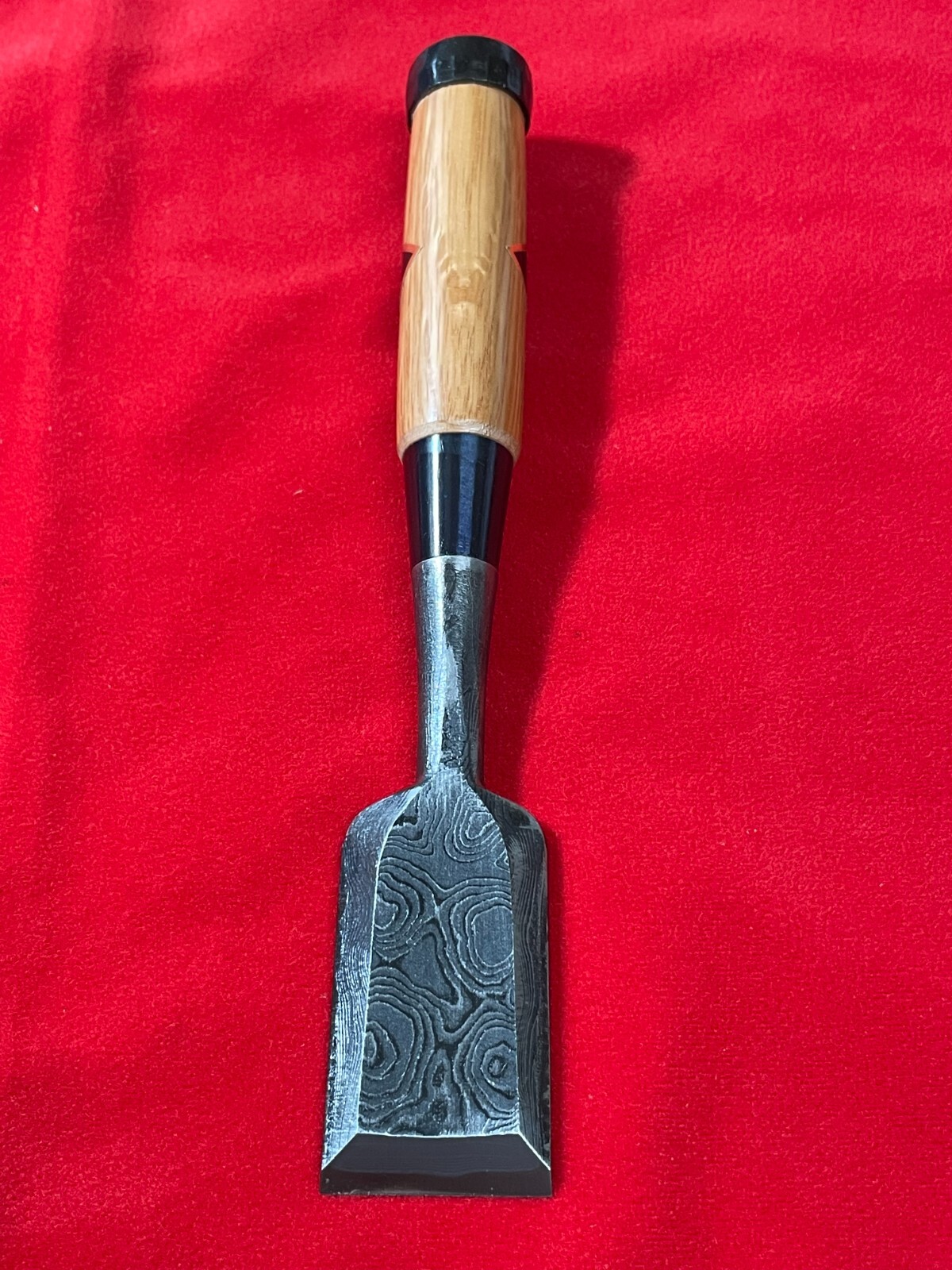 Japanese chisel oire nomi 追入鑿 36㎜ (Mokume) Blue Steel#2 羽生康