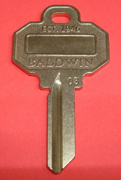 🔑 Brand New BALDWIN 5 PIN KEY BLANK Model Number BAL8335152 (1 KEY TOTAL)