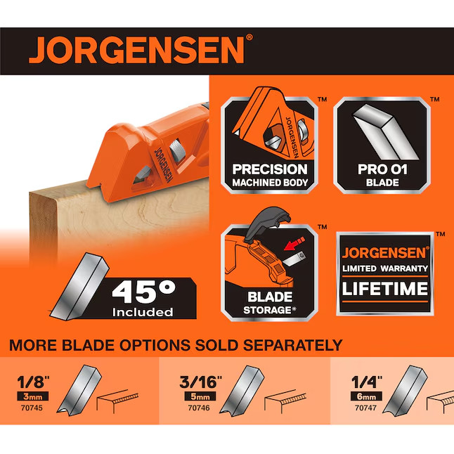 Jorgensen 6.5-in Corner Easing Plane