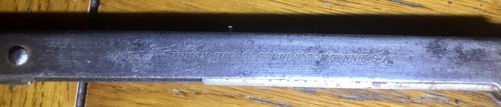 Vintage Hack Saw UNION HARDWARE Adjustable Length Antique USA Wood Handle Tool