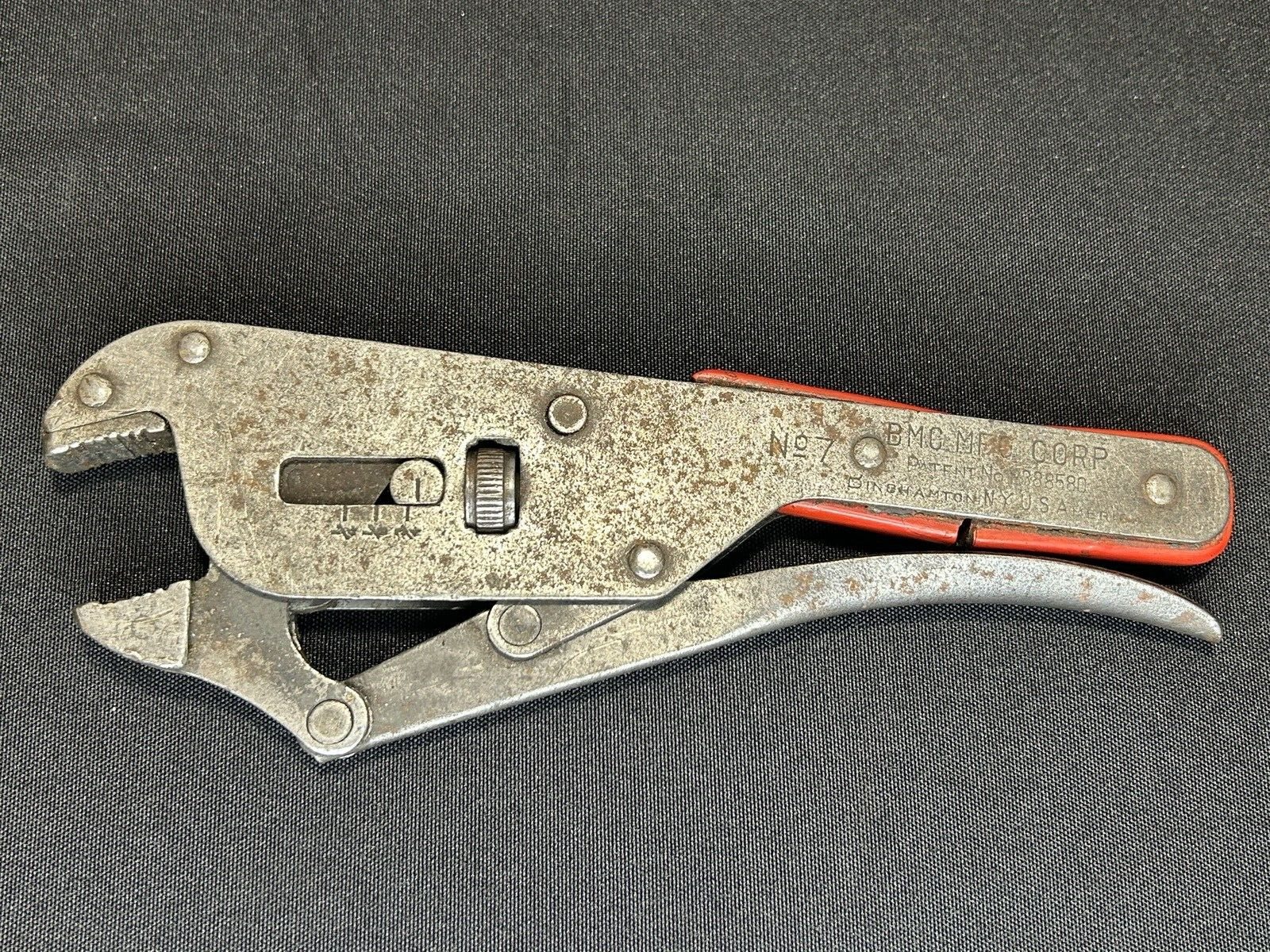 BMC No. 7 Adjustable Locking Vice Grip Pliers – Binghamton NY USA – BMC MFG Corp