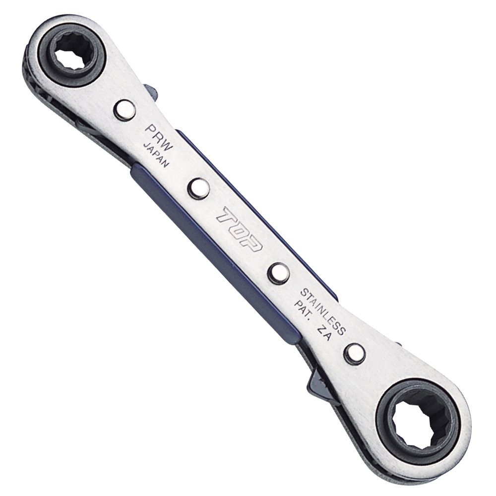 TOP Industrial (TOP) 4-Size Plate Ratchet Wrench, 13x17mm, 19x21mm, 20° Feed