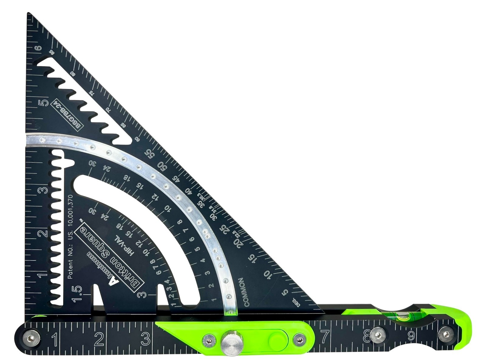 7-Inch Rafter Square with Locking Pivot Arm & Angle Finder | Precision Aluminum