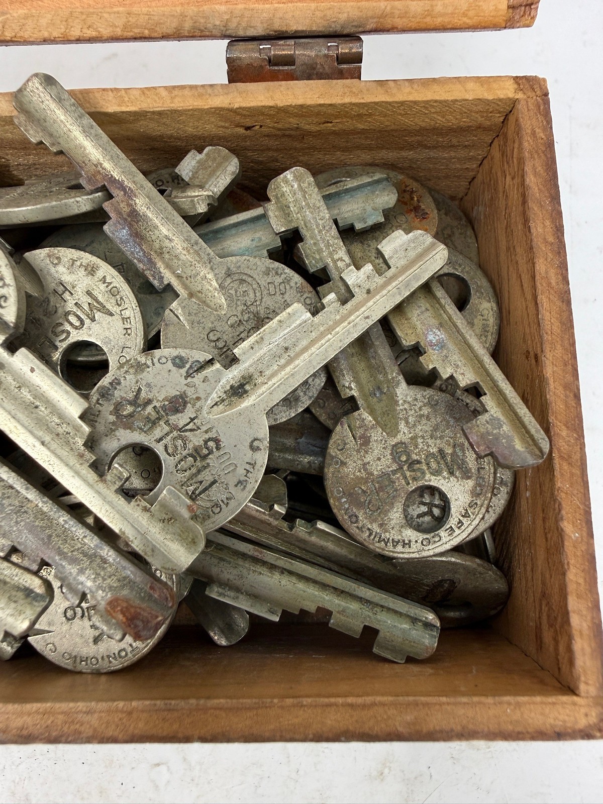 Mosler Safe Keys Lot of 90 Vintage Collectibles Used Security Keys