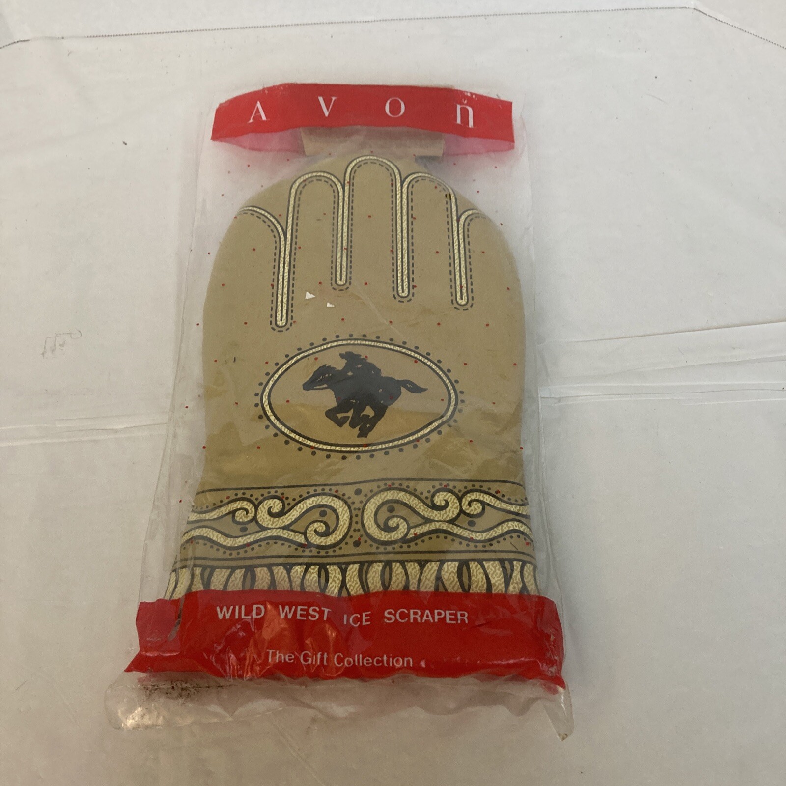 Vintage AVON Gift Collection Wild West Ice Scraper Cowboy Horse Glove New