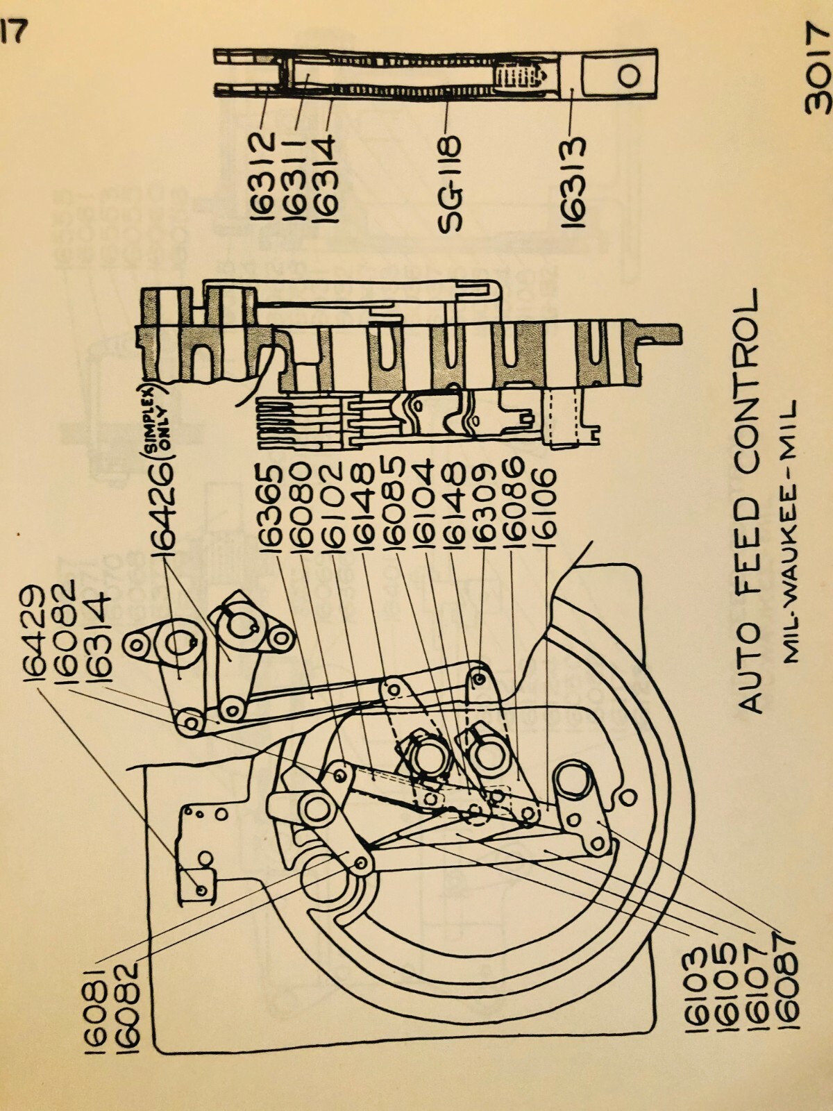 Kearney & Trecker Mil-Waukee-Mil 1400-2200 Simplex & Duplex Milling Parts #921