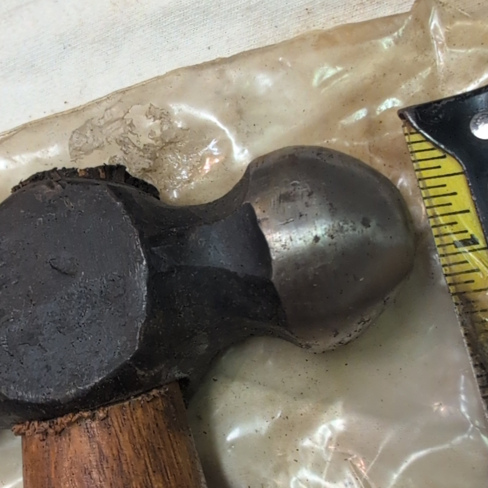 Vintage ESS-VEE 1.5 LB Ball Peen Hammer NOS Wood Handle 24 oz Made In India New!