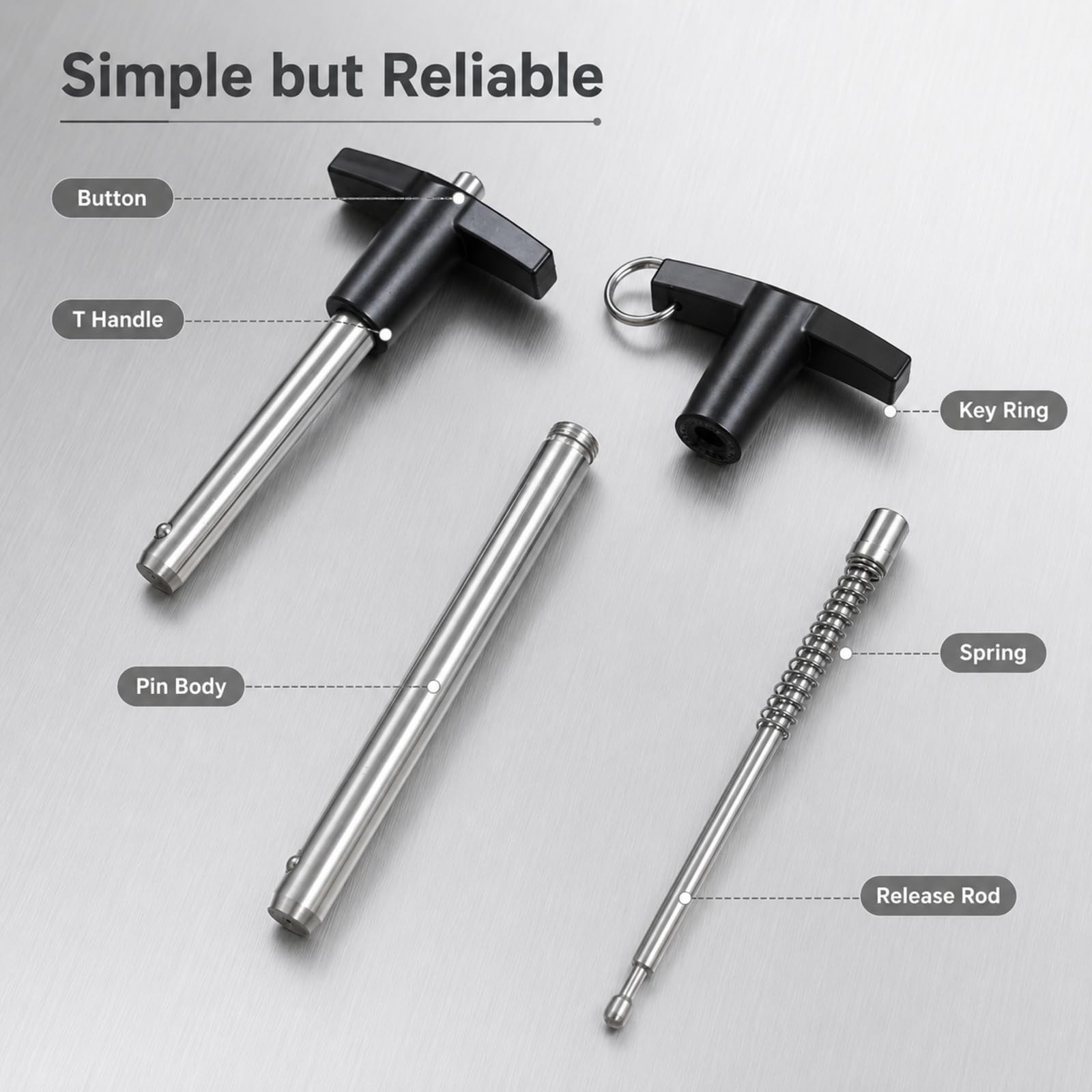 Vitefastening 7/16×1.5″ T-Handle Pin 2Pcs