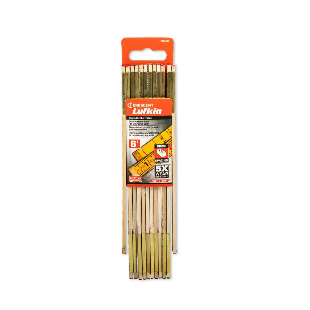 Lufkin 6 Ft. X 5/8 In. Brick Mason Wood Ruler