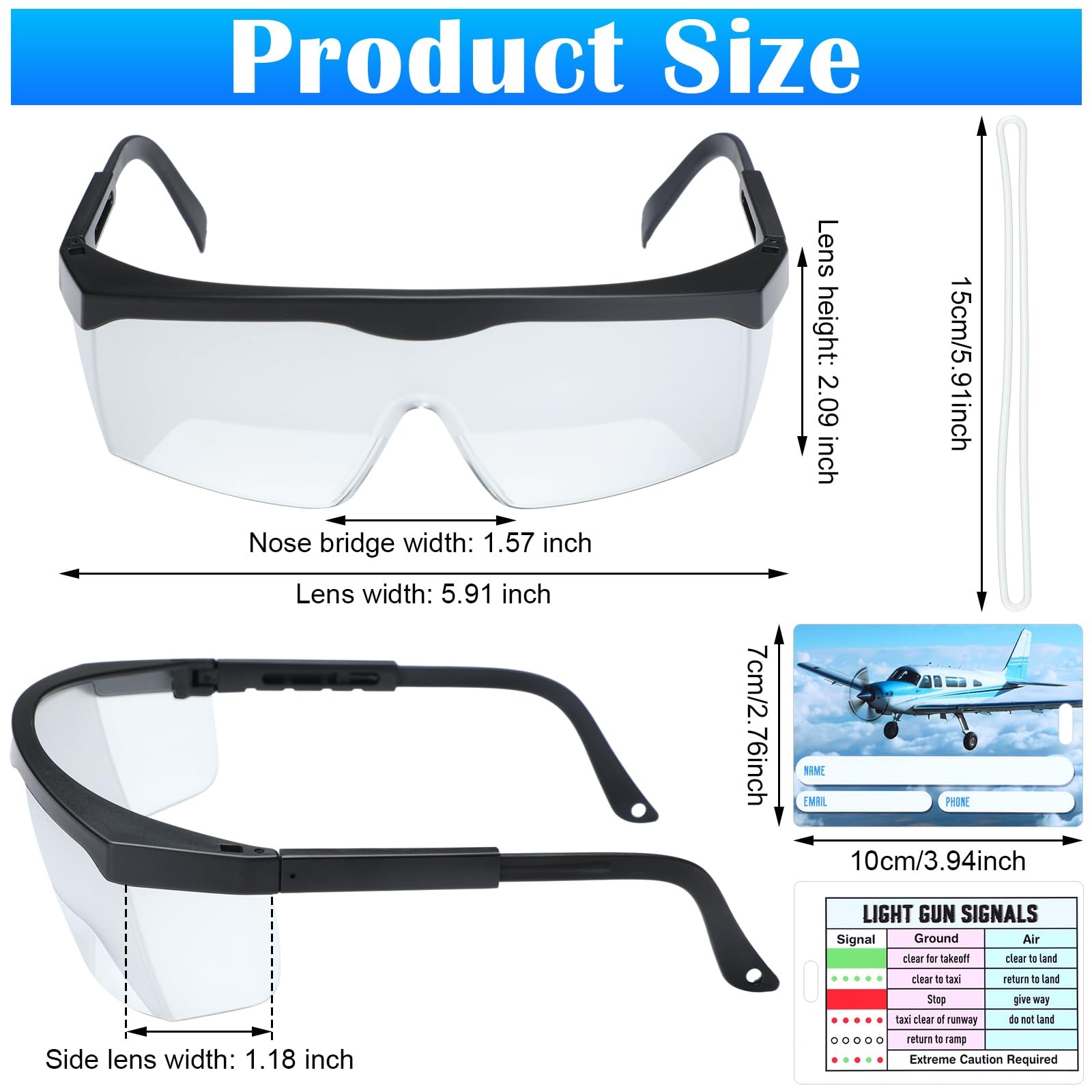 Aviation Flight Training Glasses Adjustable View Limiting Goggles Device with…