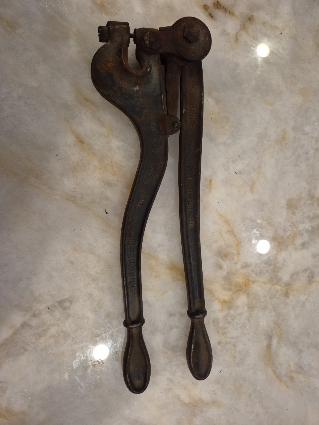 1918 WHITNEY USA METAL TOOL CO – Punch No 7 – PAT 6-24-18 Vintage Blacksmith