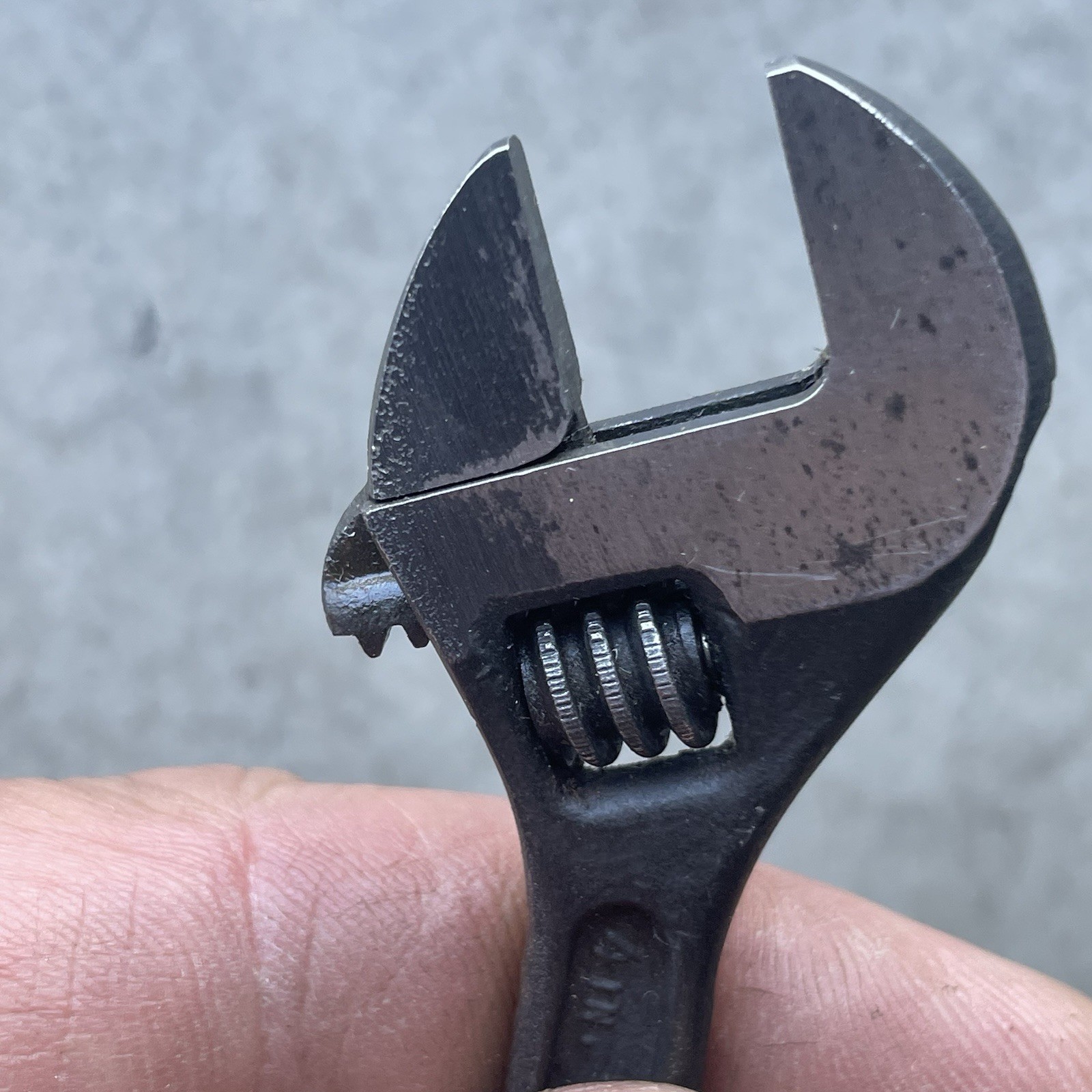 Vintage 4” Adjustable Wrench P & C Tools Black Oxide USA Nice!