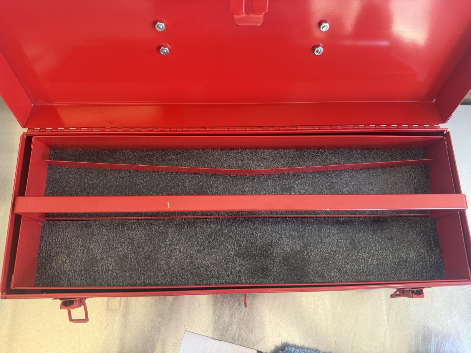 Vintage Snap On Red Handheld Tool Box Removable Divider Tray KRA 250B