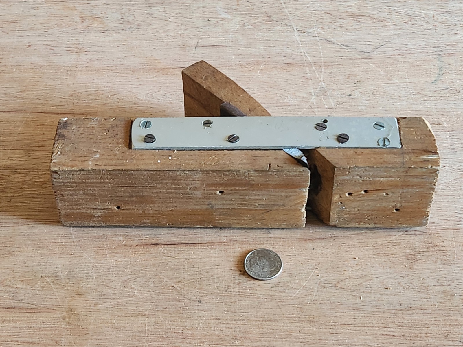 E & B Holmes Woodworking Plane Vtg Antique Unusual Modified Buffalo NY USA