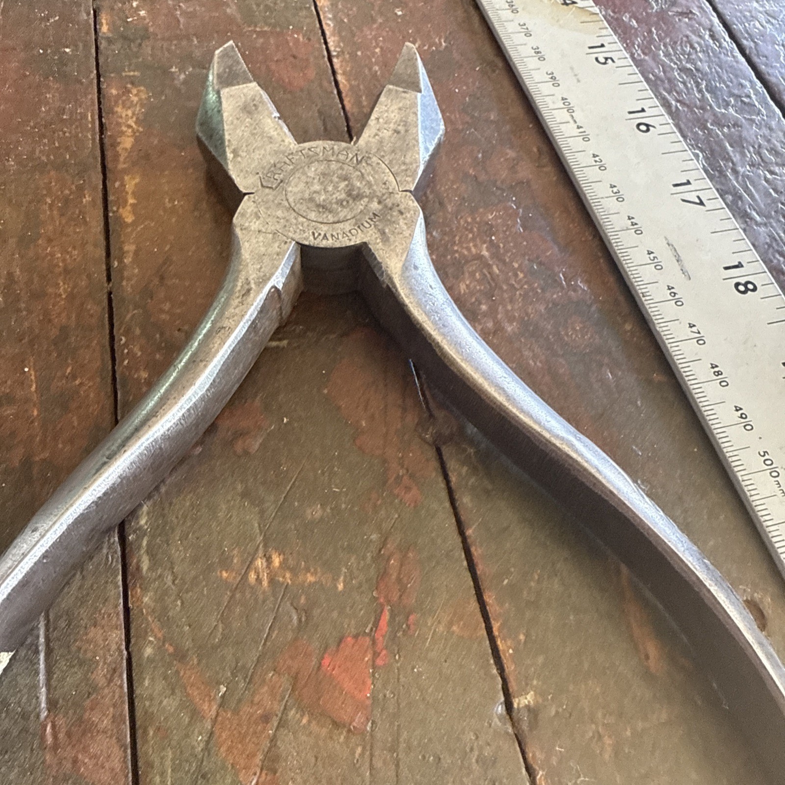 Craftsman Deco Handle 8.5 Lineman Wire Cutter Pliers Vintage Made In USA USA