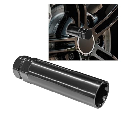 7 Point Spline Drive Tuner Socket Key Tool, Lug Nuts Socket Wrench Black