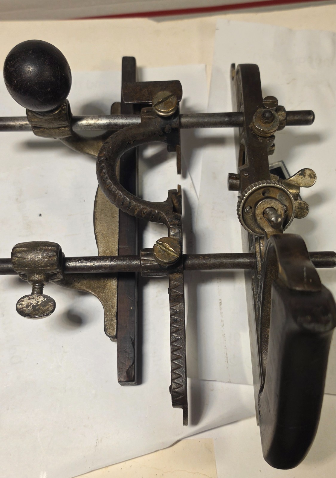Stanley #45 Combination Plane Type 7B Floral Motif Slotted Thumb Screw 1901-1906