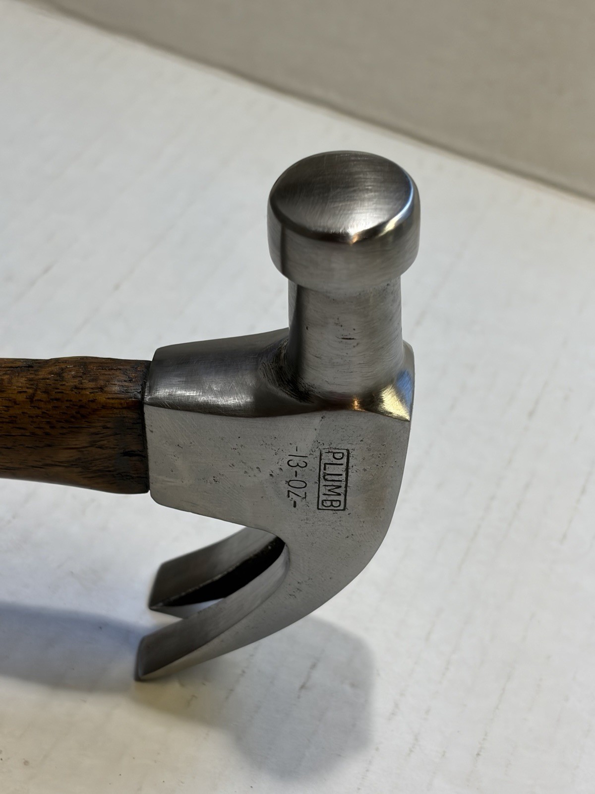 Beautiful Vintage Plumb Permabond 13oz Wood Handle Claw Hammer USA
