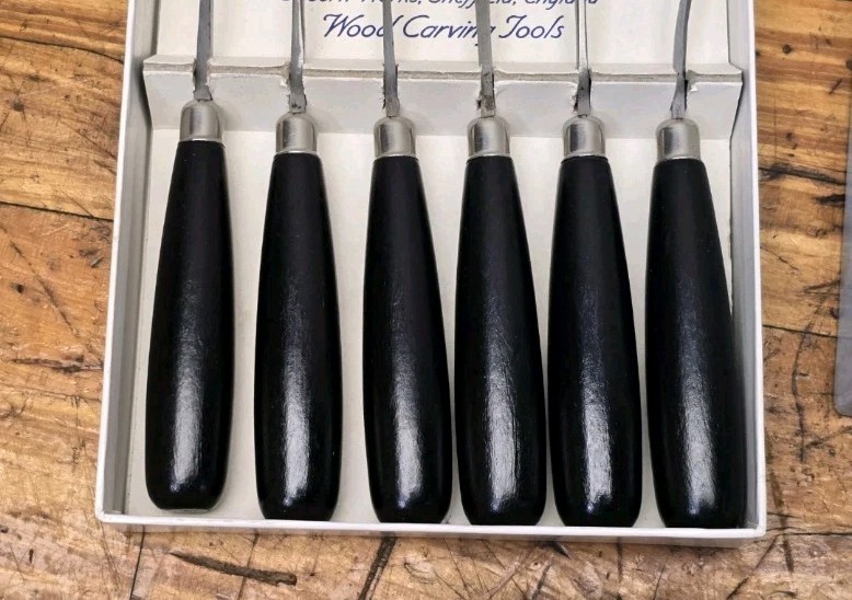 Henry Taylor Ltd. Acorn Works Sheffield England 6 Wood Carving Chisels Set No 11