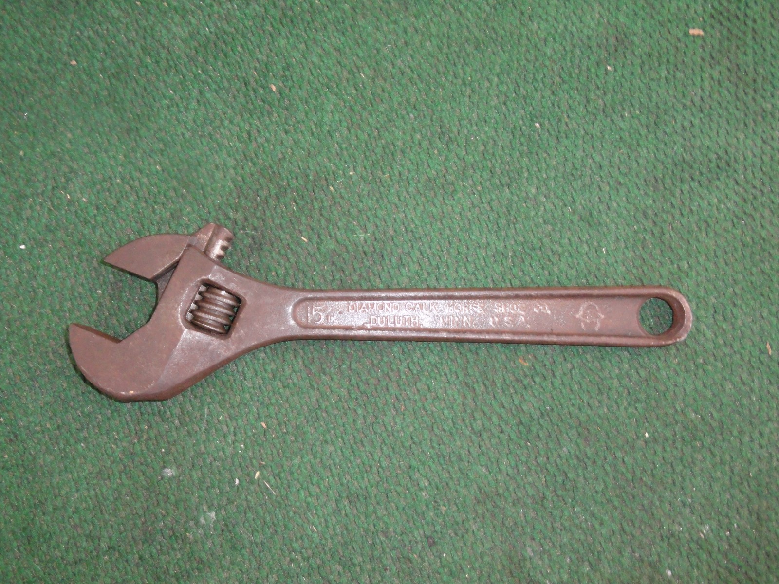 Antique “1920’s” Diamond Calk Horse Shoe Co. 15″ Adjustable Wrench