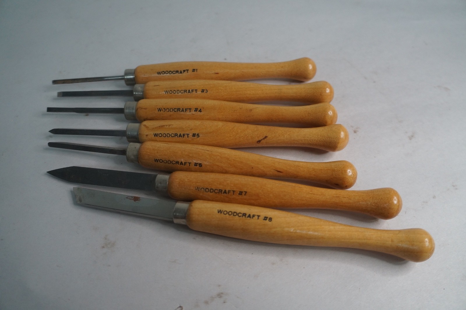 Mini Micro Vintage Wood Woodcraft Set of 7 Micro Turning Tools chisels 7″