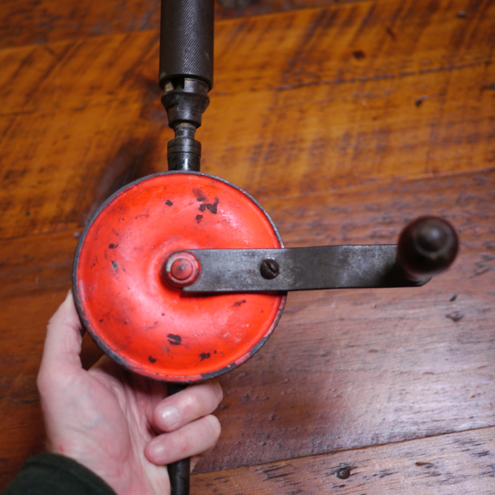 Vintage 1940s MILLER FALLS Model 119a Made Greenfield MA Cast Iron BREAST DRILL