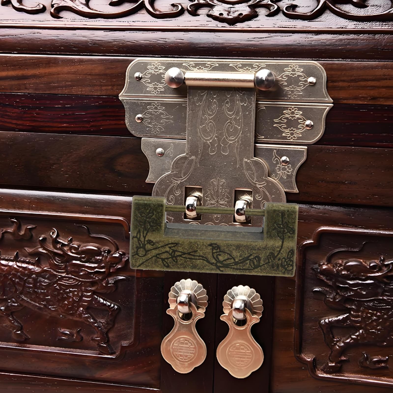 Antique Chinese Lock and Key, Retro Latch Lock
