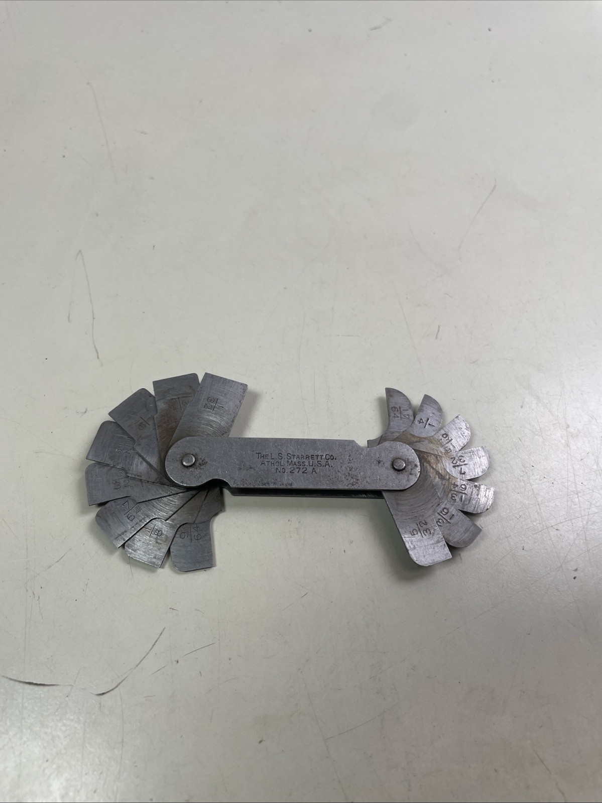 Starrett No. 272A Fillet or Radius Gage w/Box Machinist Tool USA