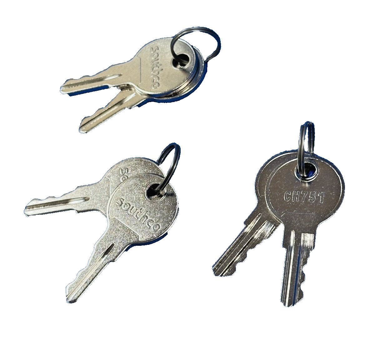 Southco CH751 Key PK-10-01 Universal Cam Lock RV Cabinet Vending 6 Pack – New