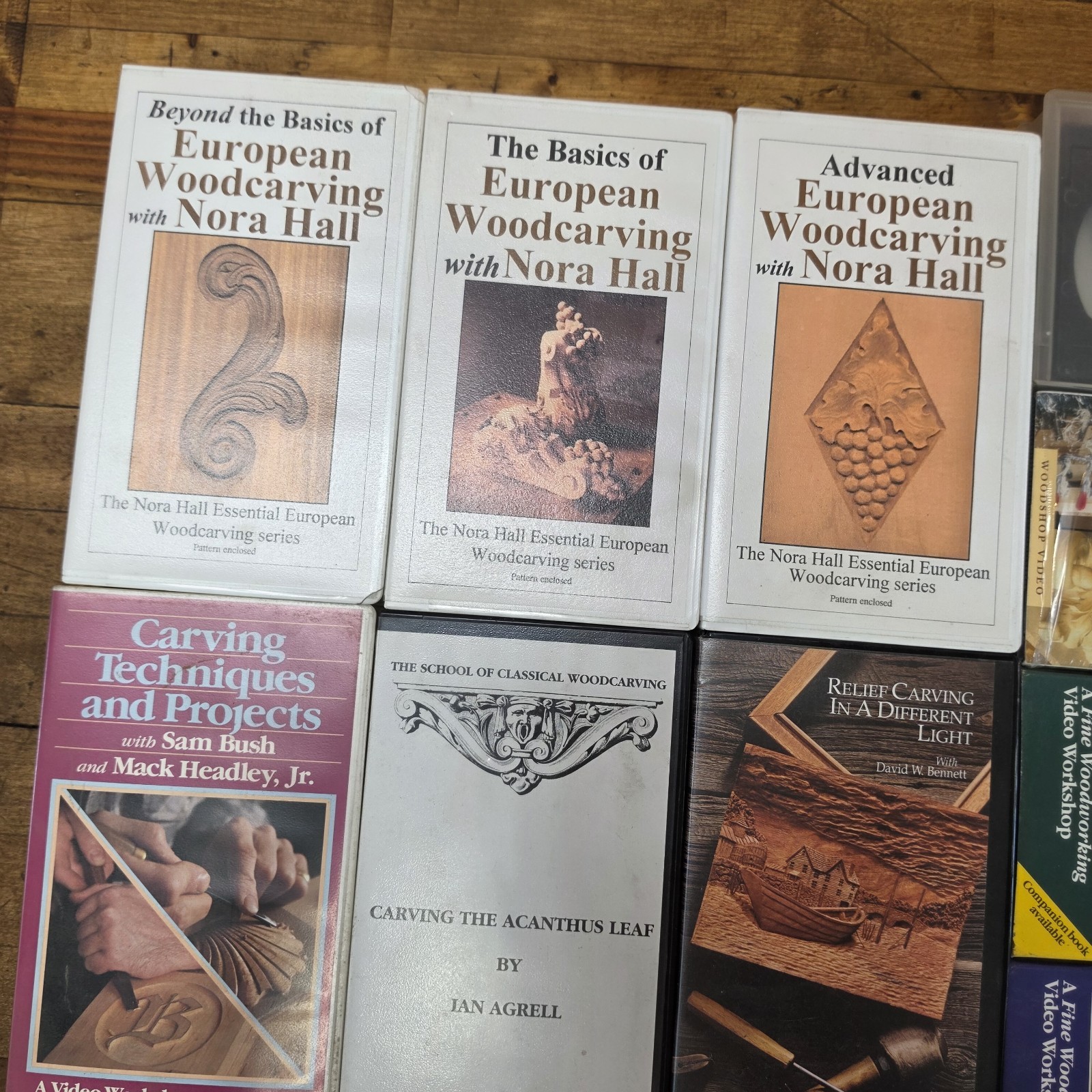 Wood Carving VHS Videos WOODWORKING Mixed Lot Video Instruction ☆USA
