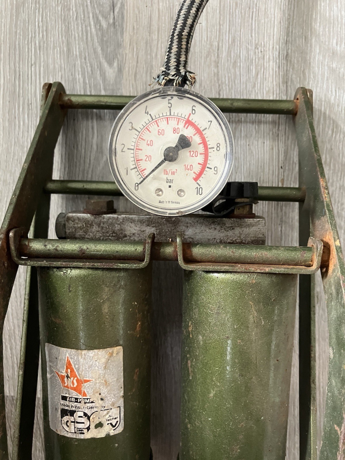 Vintage SKS Double Cylinder Foot Pump From West Germany 80s. Rare Item