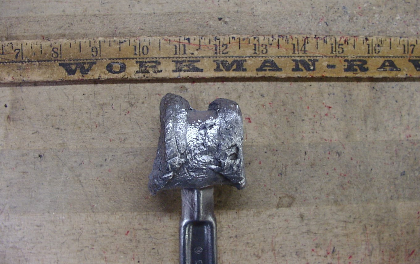 Vntg Cook 130 2lbs.10.8oz Lead Head Hammer,10-3/4″,Heavy Use & Wear,L@@K
