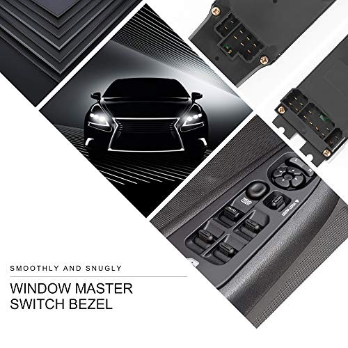 Master Power Window Switch and Bezel Driver Side and Window Bezel Black