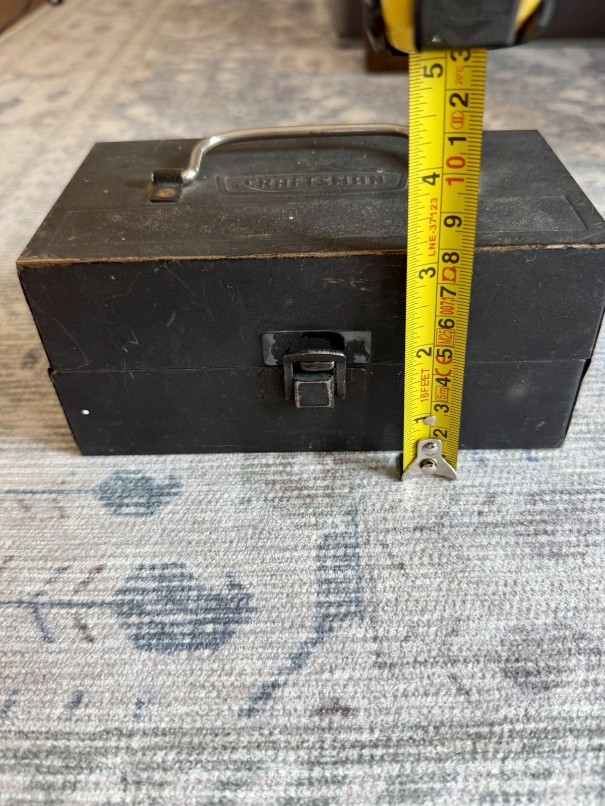 Vintage Craftsman Metal Drill Bit Index Storage Box Case Black Red Empty USA