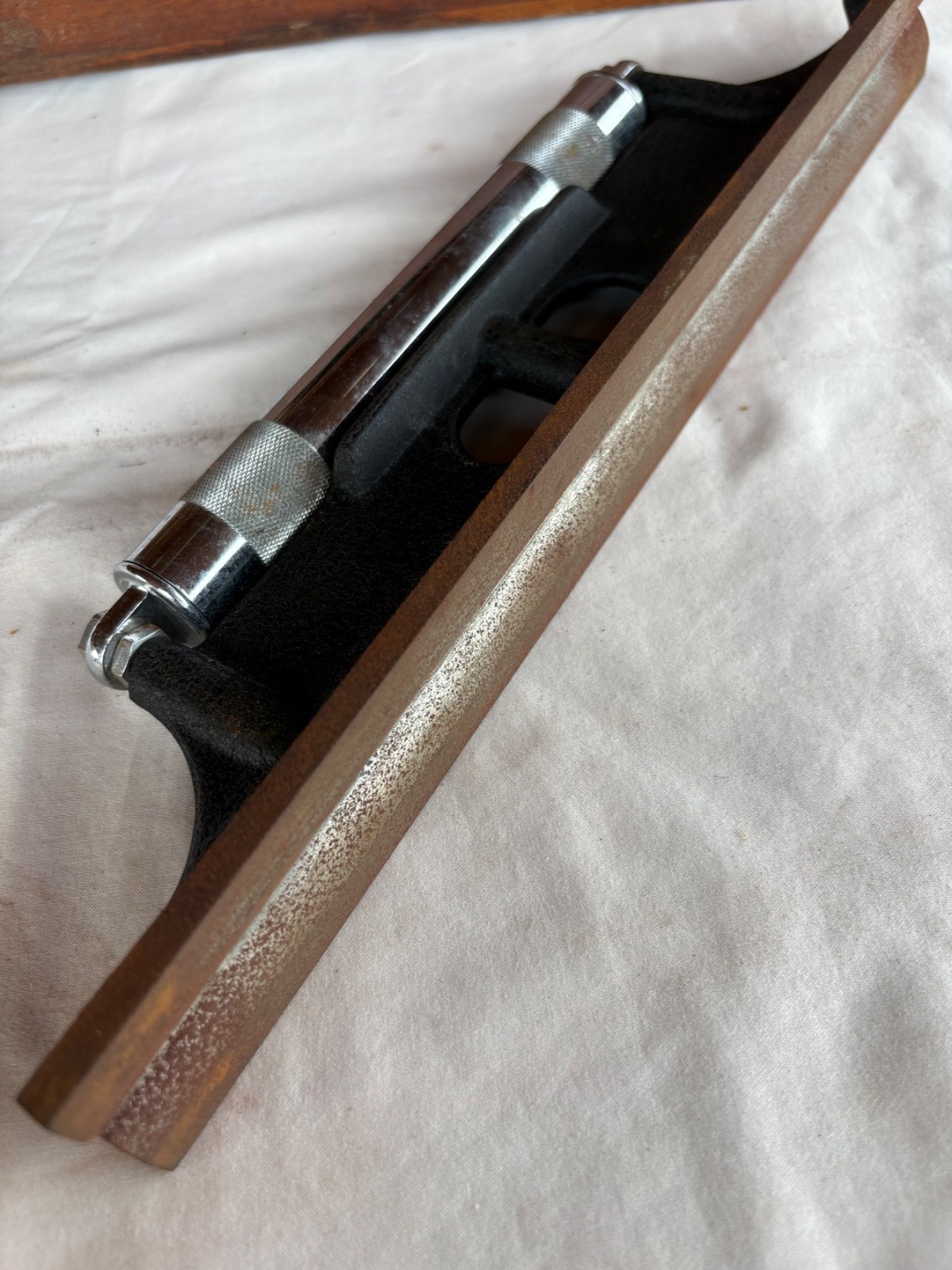 Starrett No. 98-12 Precision Machinist’s Level 12″ with Wooden Case ~ 3 Vials