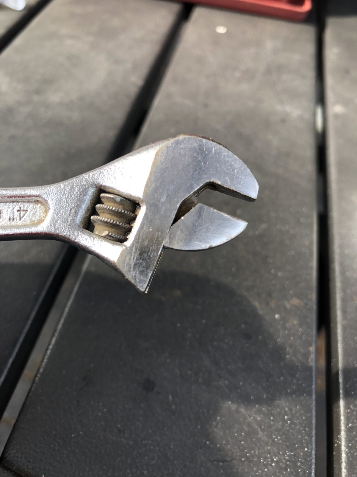 Vintage Ridgid 704 4” Adjustable Wrench. Ridge Tool Co. USA Plated Crescent Old