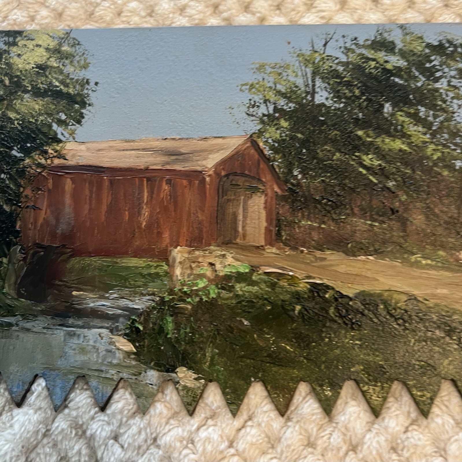 4 Foot Hand Painted 2 Man 2 Handle Crosscut Saw Signed By Artist The Seasons