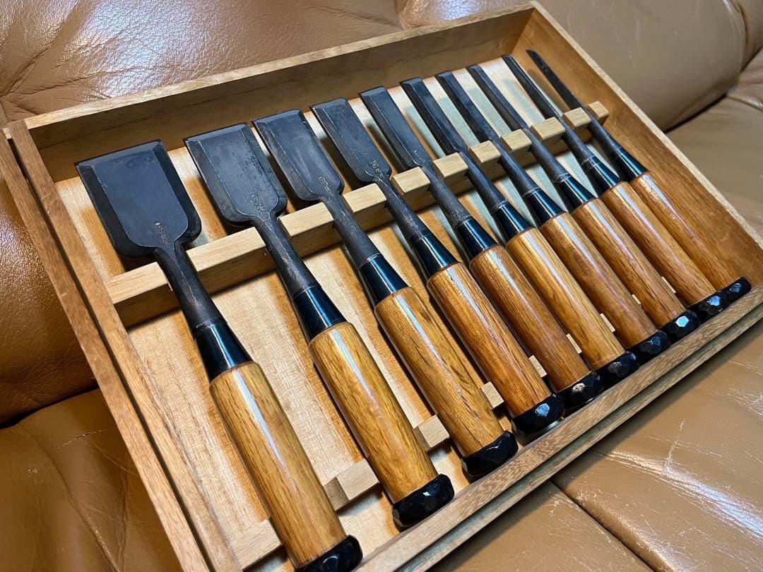 Yamahiro set of 10 oiire chisels Okayama Takeshi