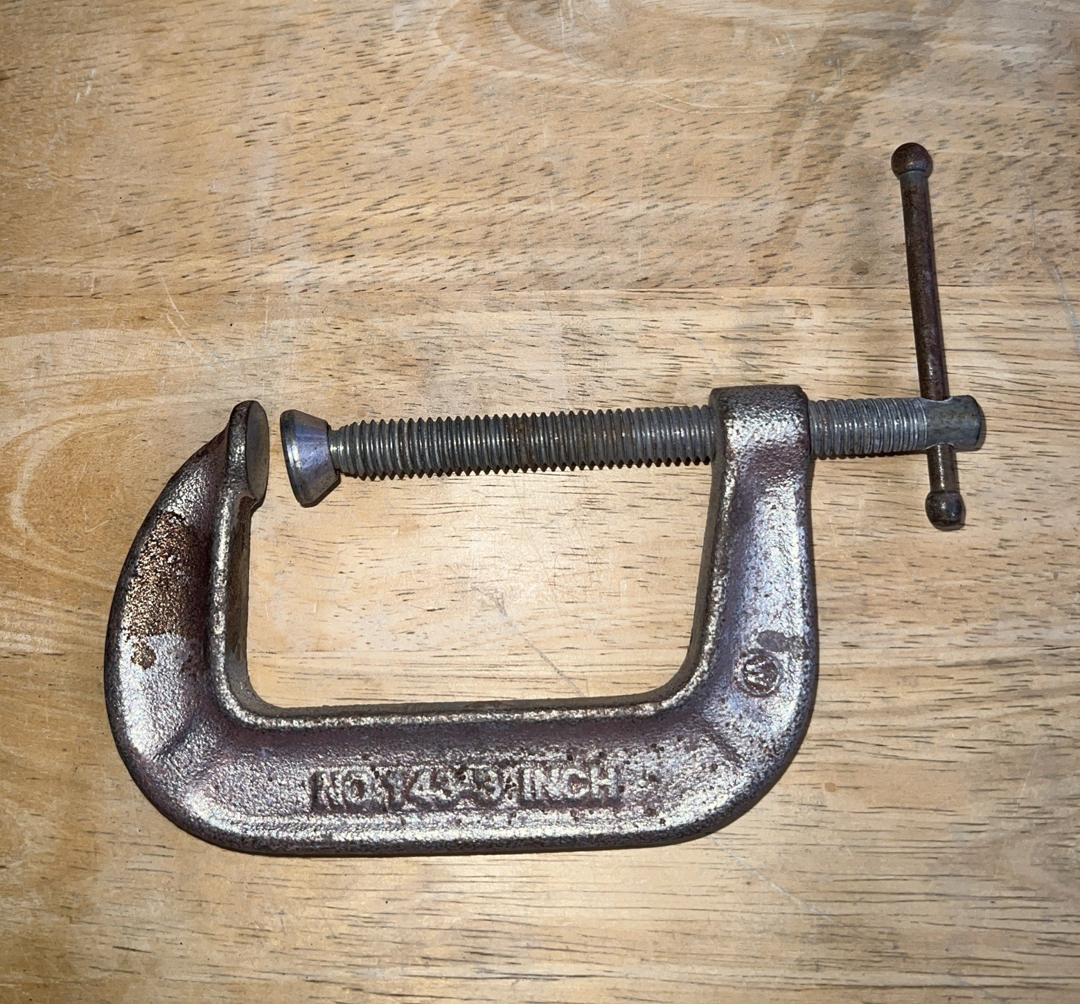 Vintage 1960s Brink & Cotton “C” Clamp #143, 3”, Iron, Bridgeport Ct. USA