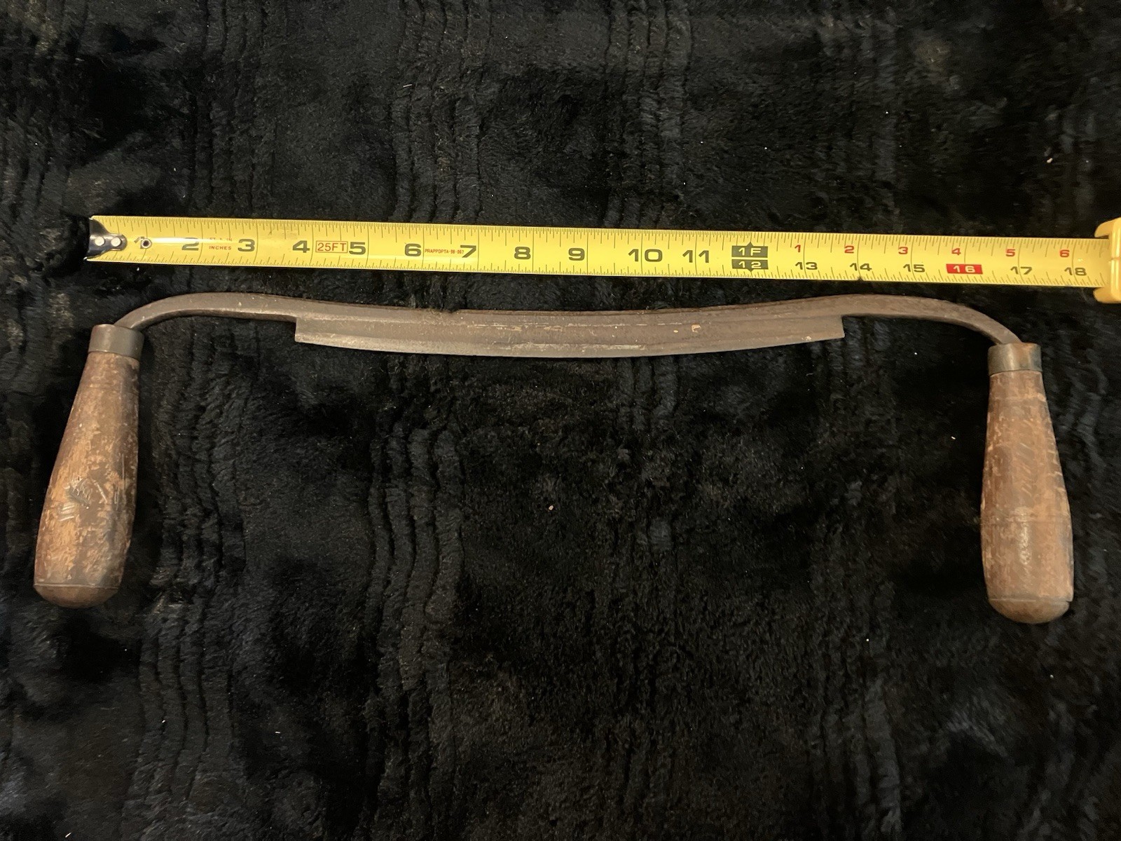 Antique D.R. Barton 10” Draw Knife 16” Wood Handle