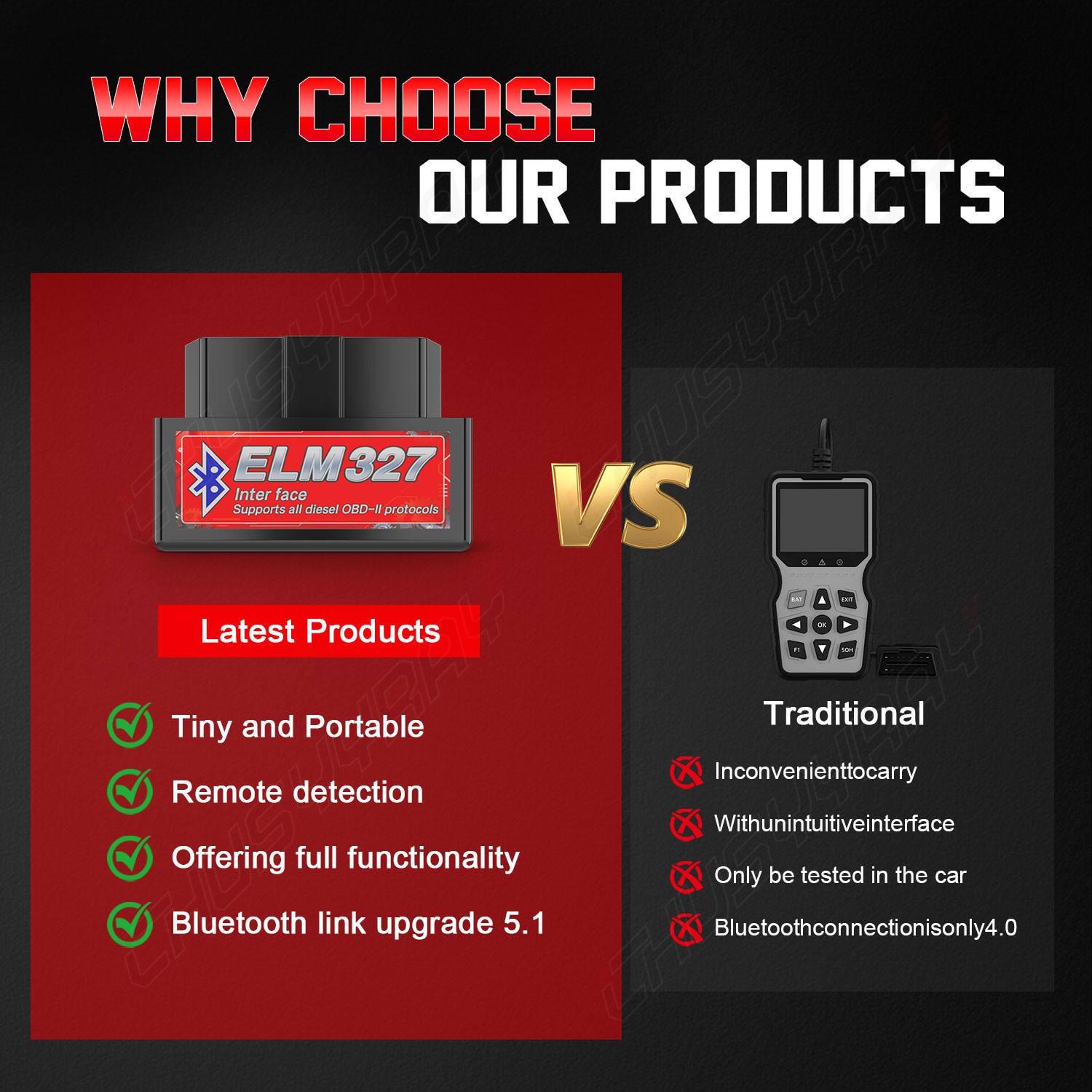 Diesel OBD2 Diagnostic Code Tool 12V-24V Better Than Bluetooth V4.0