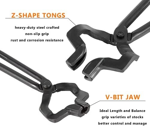 16″ Z V-Bit Style Tongs Knifemaking Bladesmith Blacksmith Tongs
