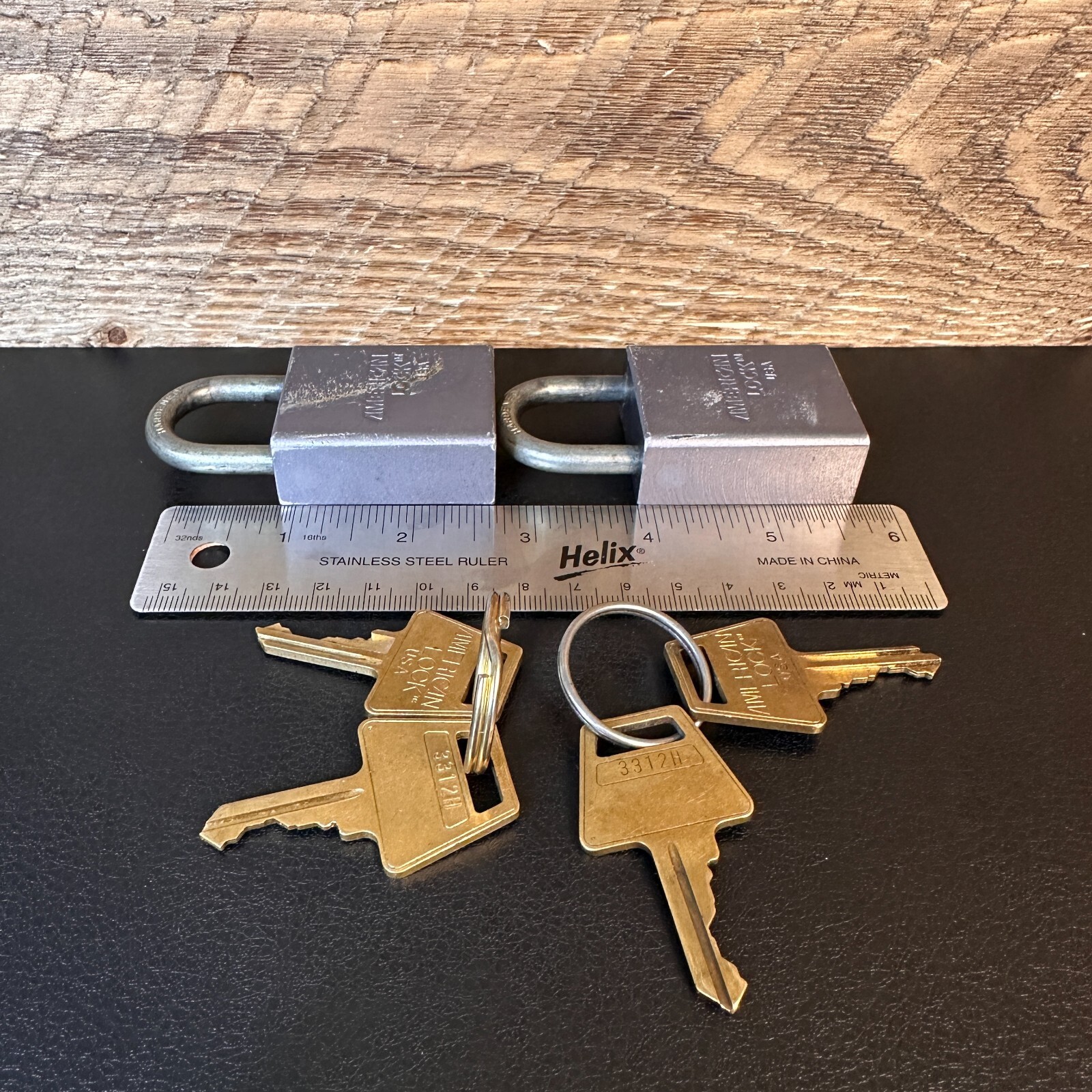 Vintage American Lock Series 30 Padlock Matching Set w/ 4 Keys – Hardened – USA