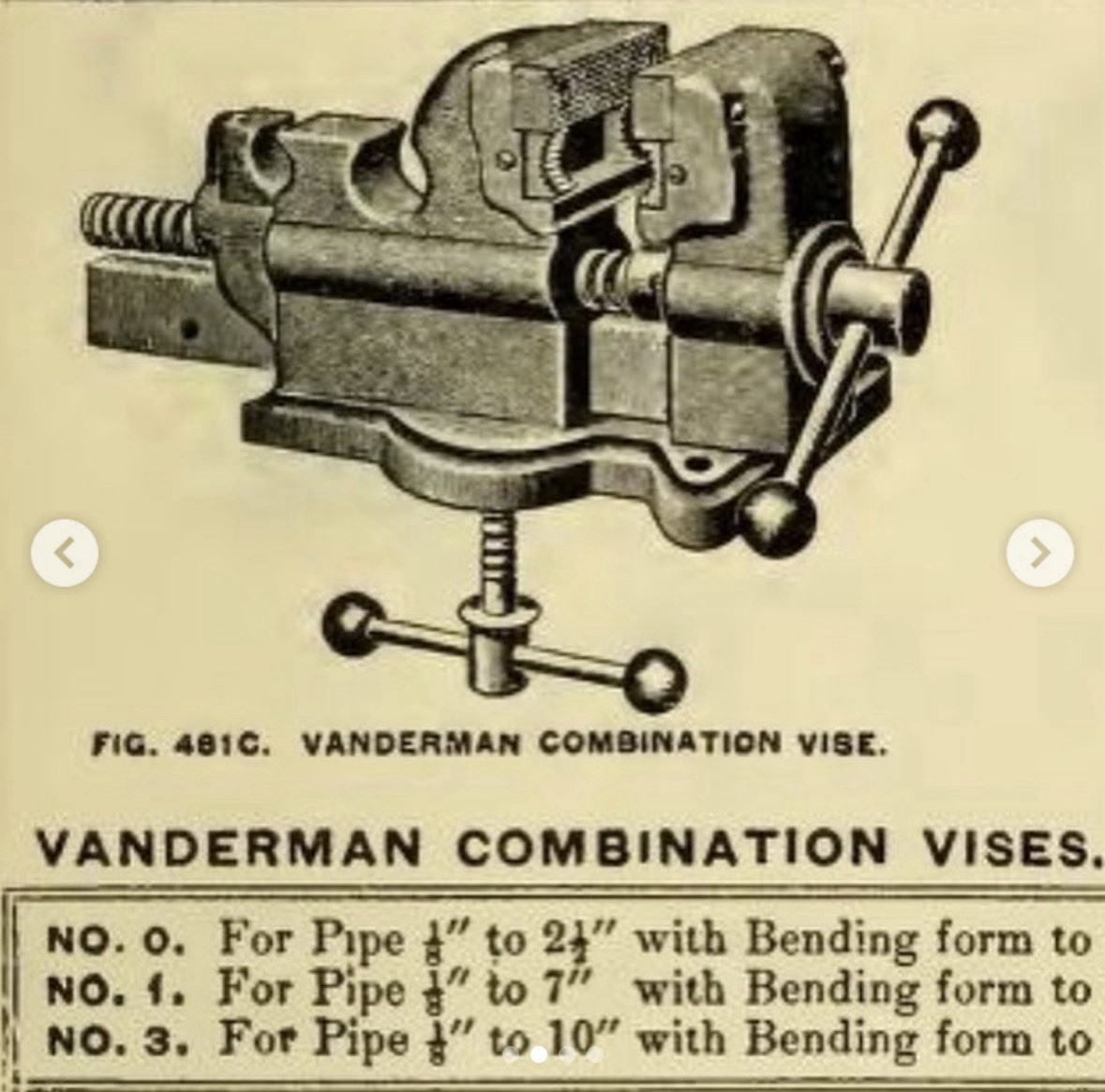 The Vanderman MFG Co No 1 Steamfitters Bench Vintage Vise 5″ Dual Jaw Blacksmith