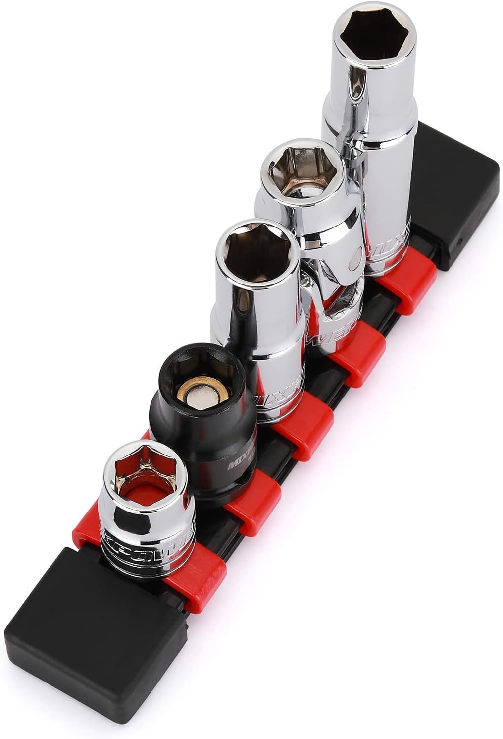 MIXPOWER 5PCS 3/8 Drive 10mm 6 Point Socket Set Magnetic
