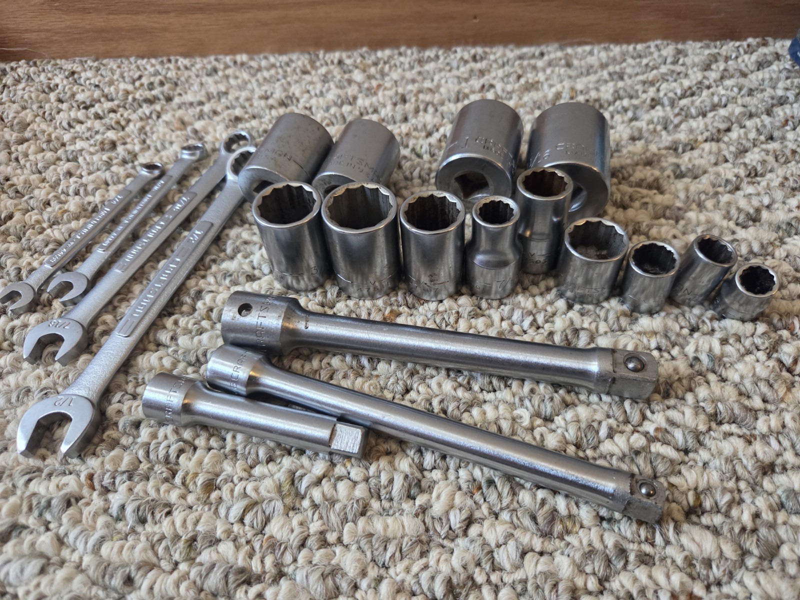 Vintage Craftsman USA V -V- VV Socket Extension & Wrench Lot 1/2″ 3/8″ Drive USA