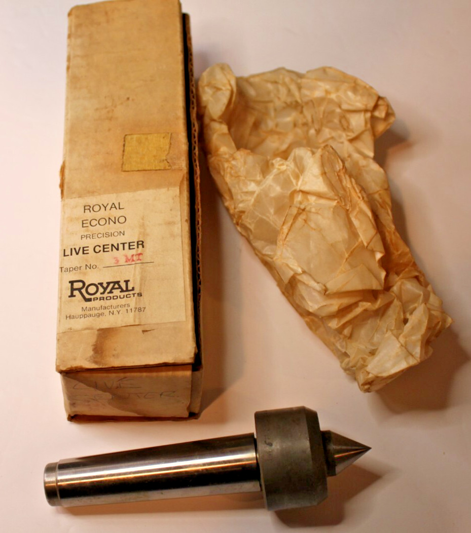 ROYAL #3MT LIVE CENTER TURN Taper Shaft Lathe Tool Orig Box MADE IN USA