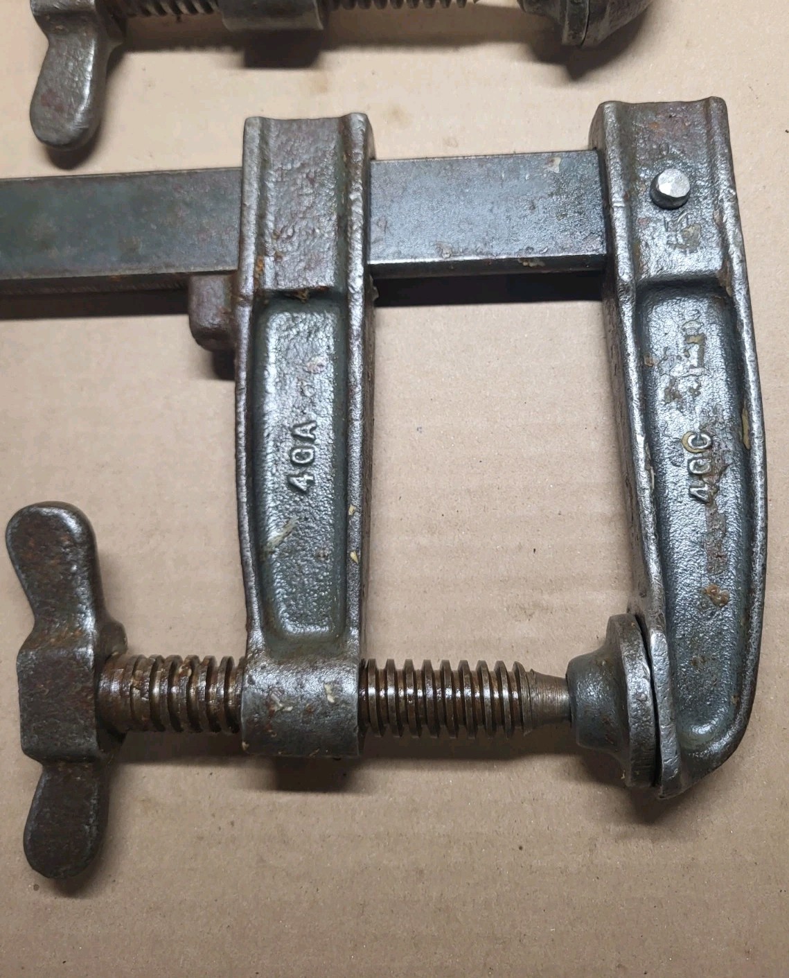 Early ANTIQUE BAR CLAMPS Set HEAVY DUTY TOOLS • HARTFORD 16″ ☆ USA